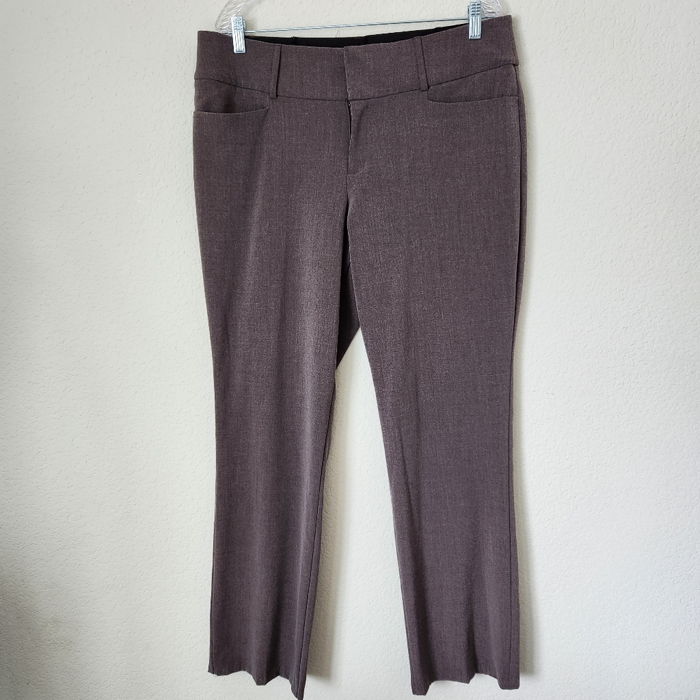 Apt. 9 Women's Business Casual Heathered Brown Trousers/Slacks/Pants, Size 14